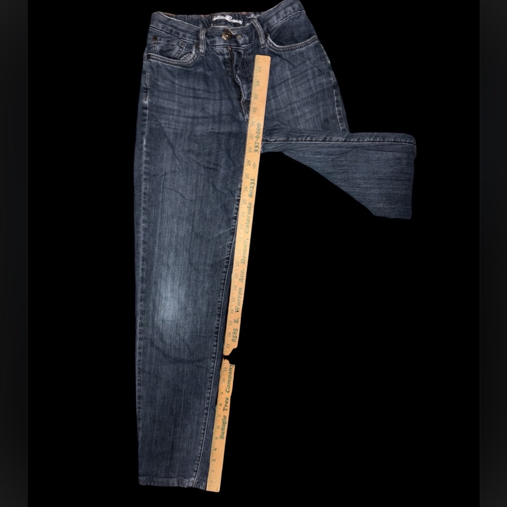 Eddie Bauer, Dark Blue, Boyfriend Relaxed Jeans with flannel lined, Size 4